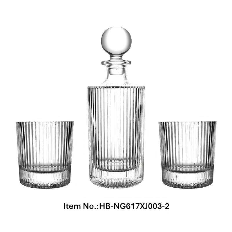 Set No. 1, one decanter+wo cups