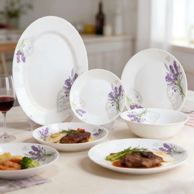 Exquisite muri series opal glass with decal (2)