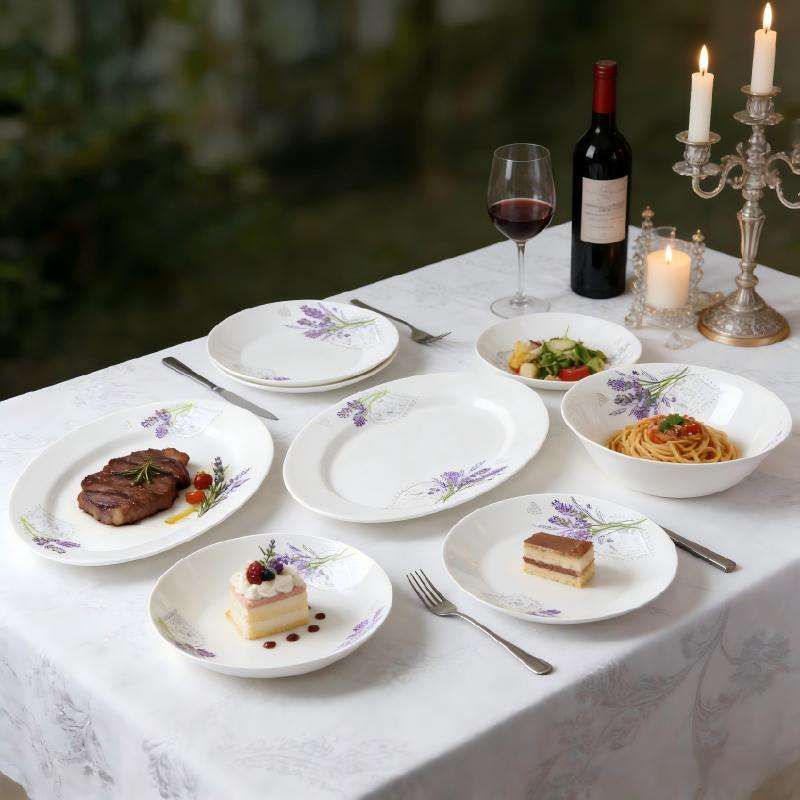 Exquisite muri series opal glass with decal (4)