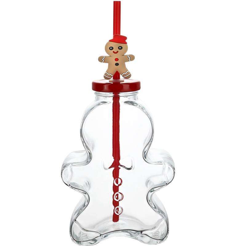 Lovely gingerbread glass bottle for juice & cola