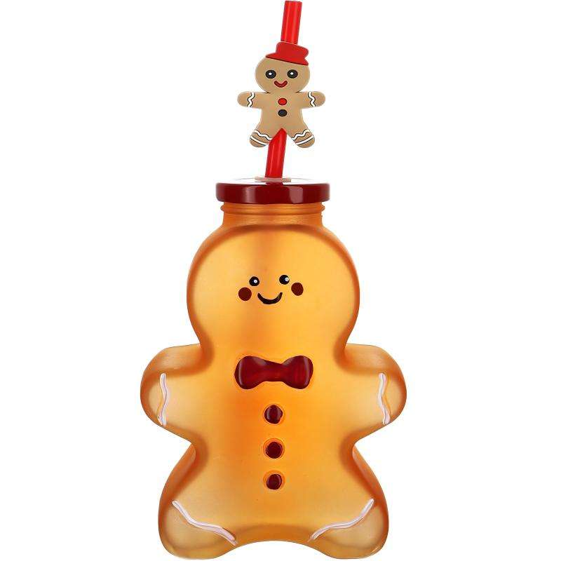 Lovely gingerbread glass bottle for juice & cola