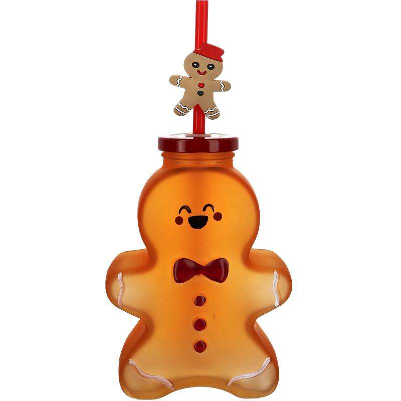 Lovely gingerbread glass bottle for juice & cola