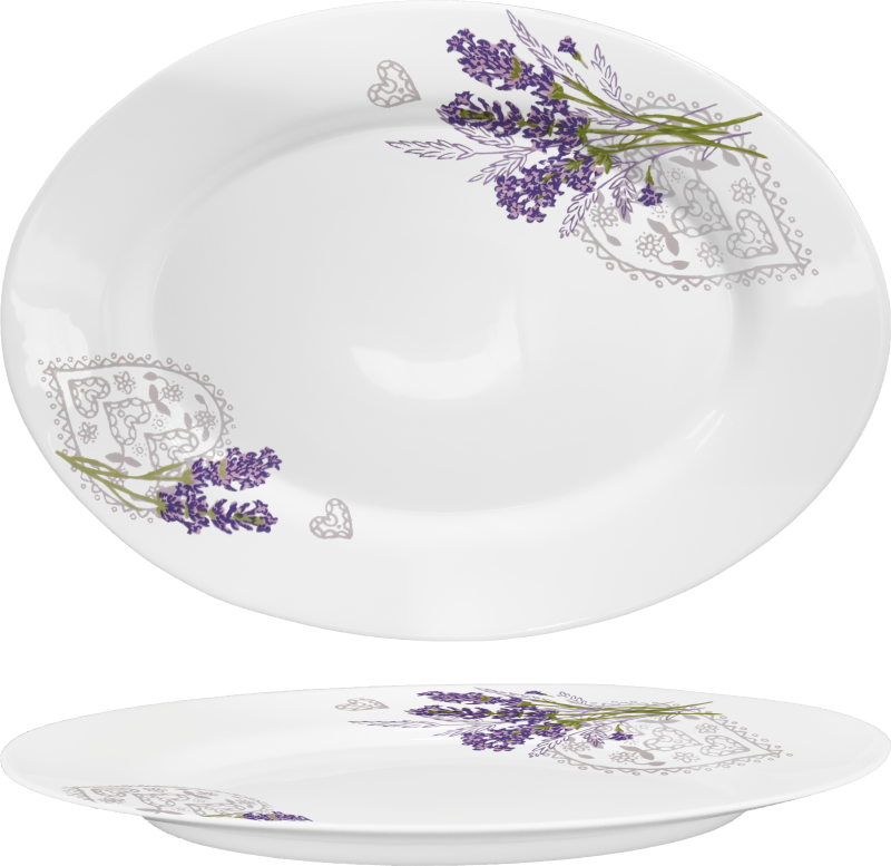 LP opal glass with decal