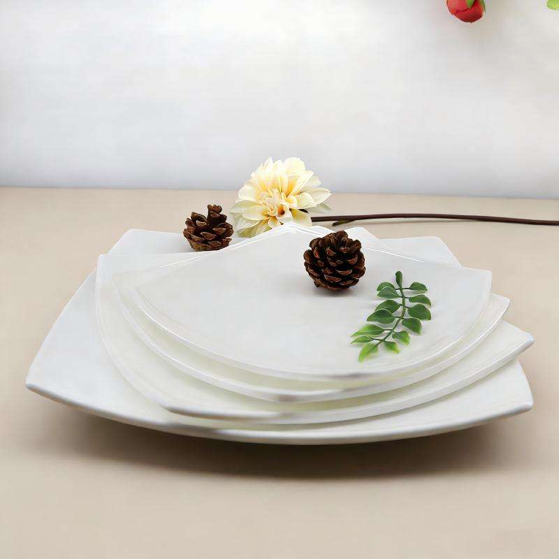 Machine press white opal glass tableware- FLOATING series (6)