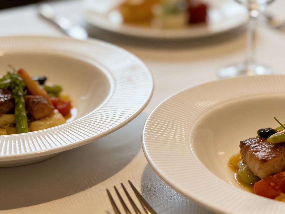 White opal glass tableware- STRIPE series (5)
