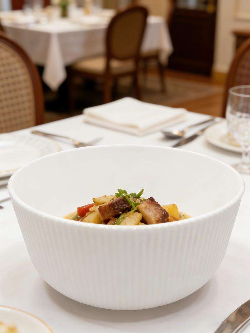 White opal glass tableware- STRIPE series (7)