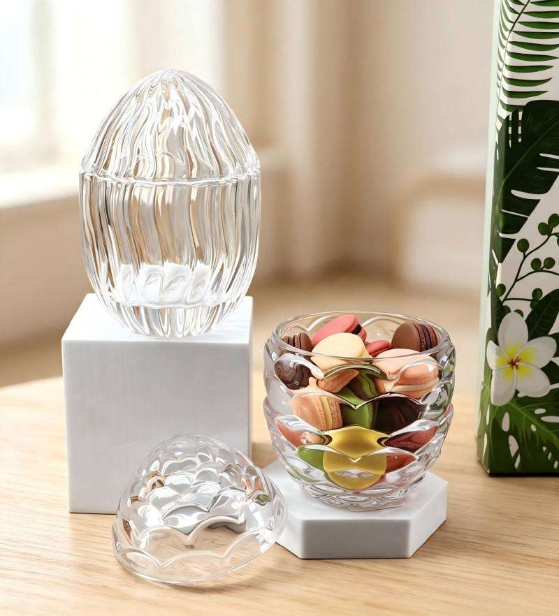 Exquisite Easter Egg Candy Jars with Decorative Emboss Patterns (3)