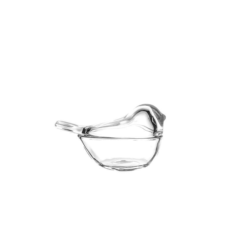 Elegant Easter Egg Glass Cups with Embossments & Bird-Shaped Design, Crafted from Super White Soda-Lime Glass