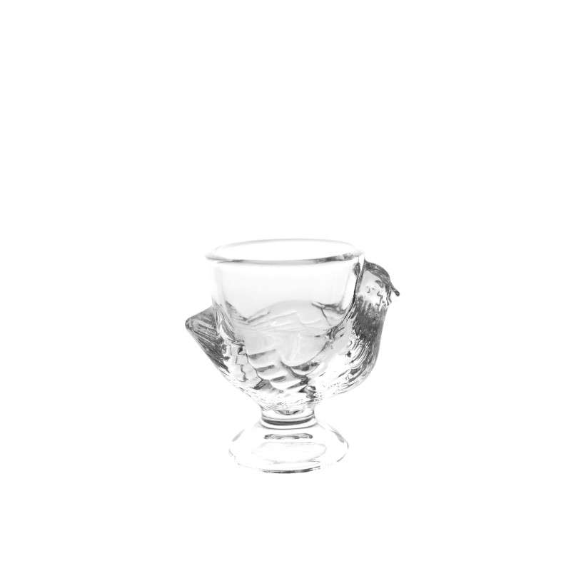 Elegant Easter Egg Glass Cups with Embossments & Bird-Shaped Design, Crafted from Super White Soda-Lime Glass