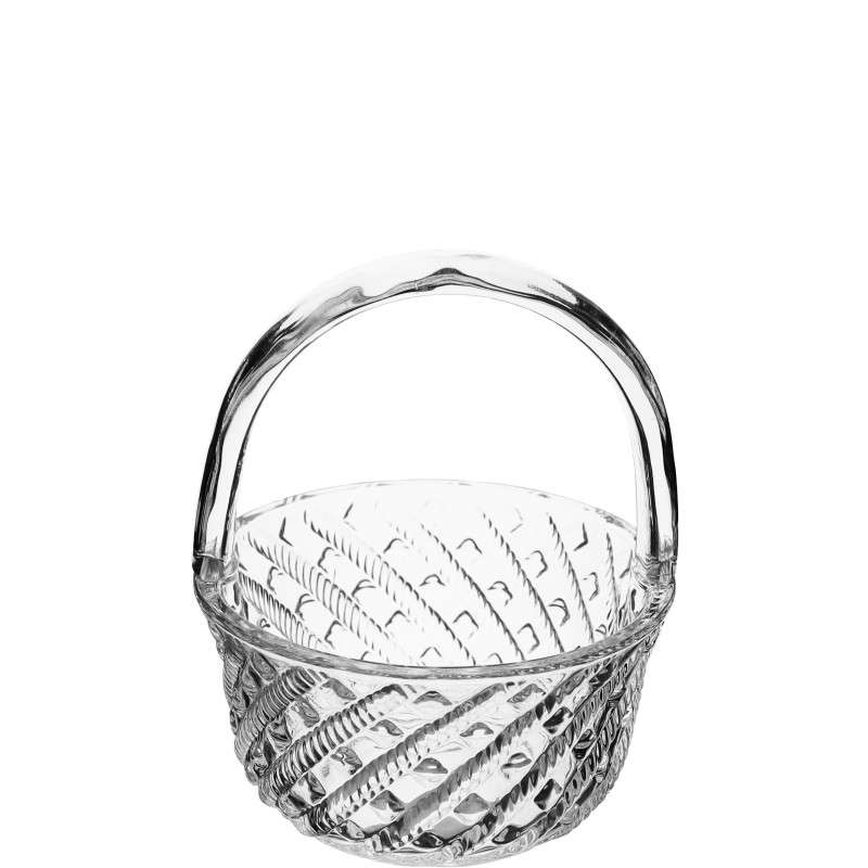 Super White Glass Easter Baskets, Half Handmade Woven Texture, 3 Shapes Available