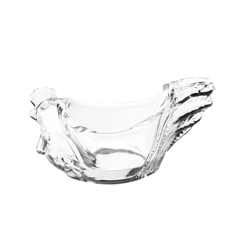 Elegant Easter Egg Glass Cups with Embossments & Bird-Shaped Design, Crafted from Super White Soda-Lime Glass