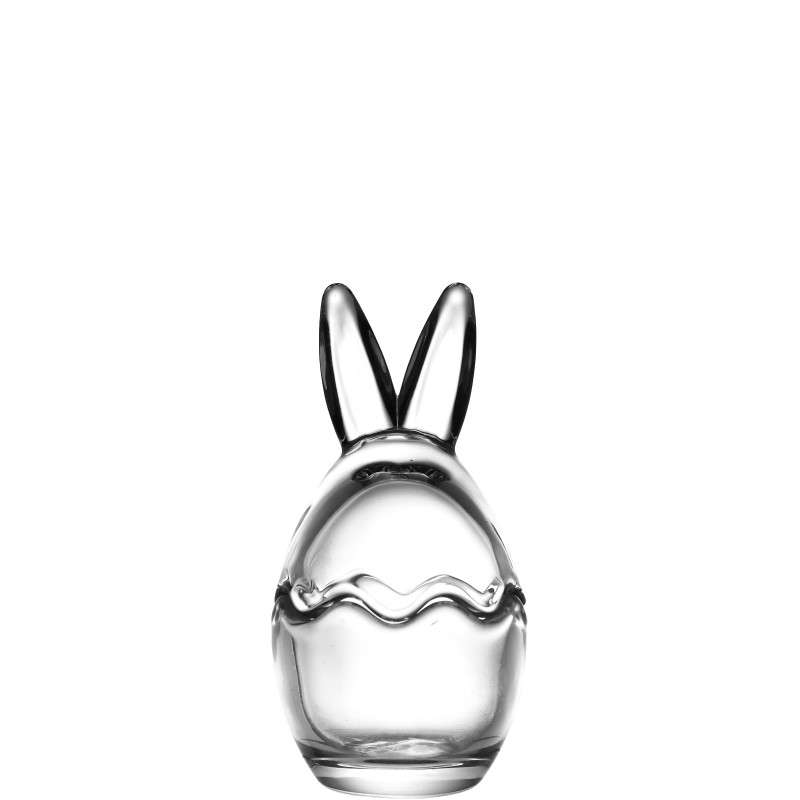 Easter Egg Candy Jars with long rabbit ears Crafted from Super White Soda-Lime Glass