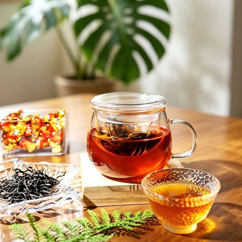 Heat-Resistant High Borosilicate Glass Pots with Built-In Glass Infuser, Multiple Styles & Capacities, Ideal for Tea & Coffee (2)