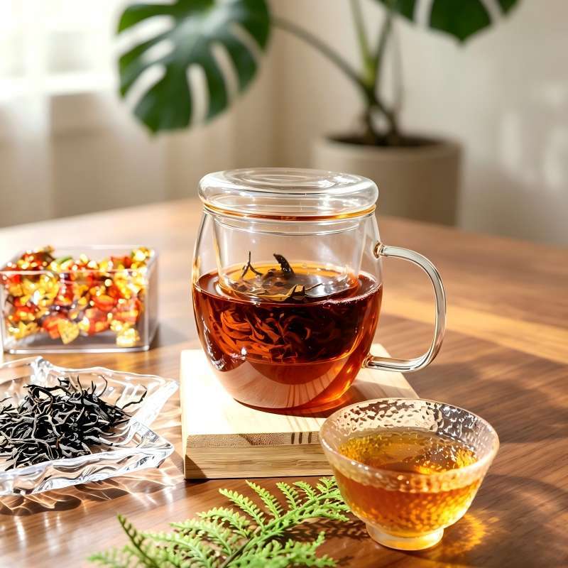 Heat-Resistant High Borosilicate Glass Pots with Built-In Glass Infuser, Multiple Styles & Capacities, Ideal for Tea & Coffee (3)