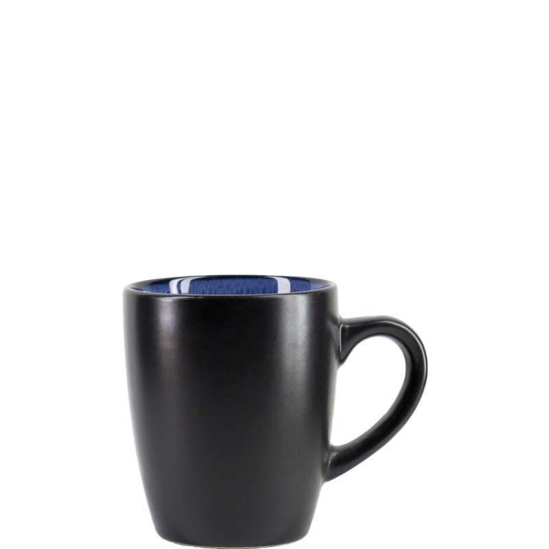 Black‑Blue Ombre Glazed Stoneware Set (2)