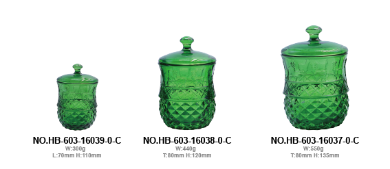 Dark Green Sprayed Glass Sugar Jar, Embossed Reindeer & Diamond Pattern, Christmas Style Storage Canister, 3 Sizes Available
