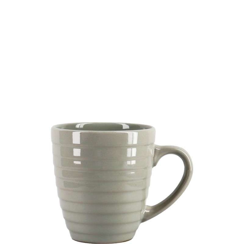 Light‑Grey Glazed Stoneware Set with Concentric Ring Textures (1)