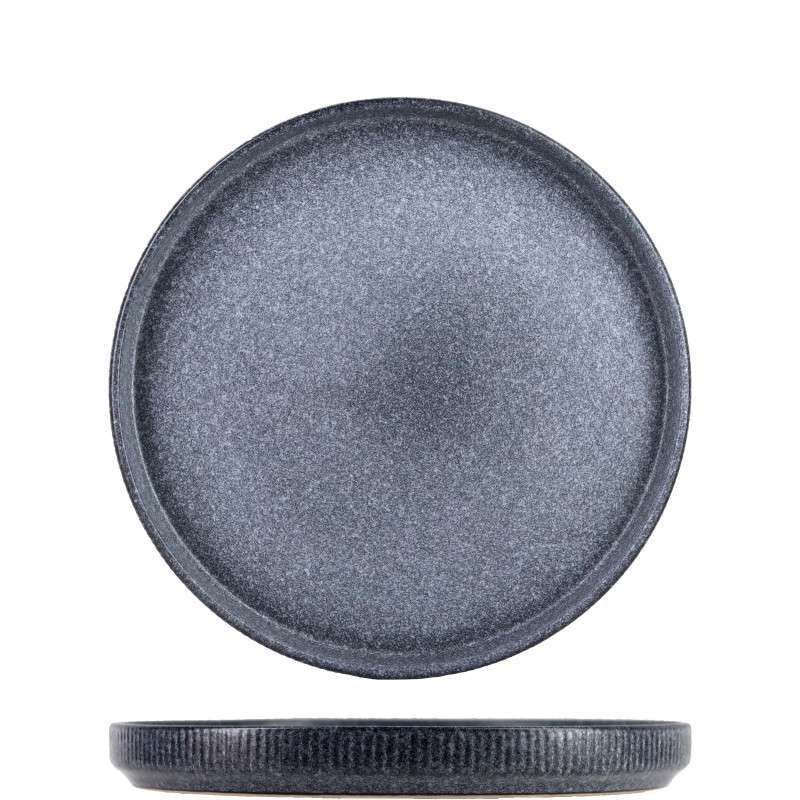 Light‑Grey Volcanic‑Stone Matte Stoneware Set (5)