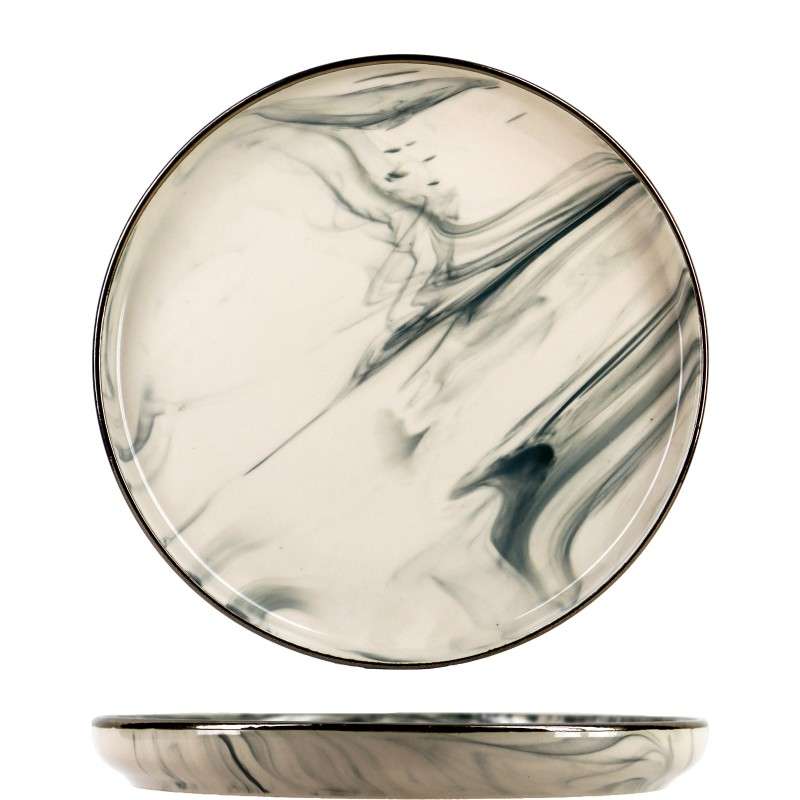 Marble‑Effect Glazed Stoneware Set (6)
