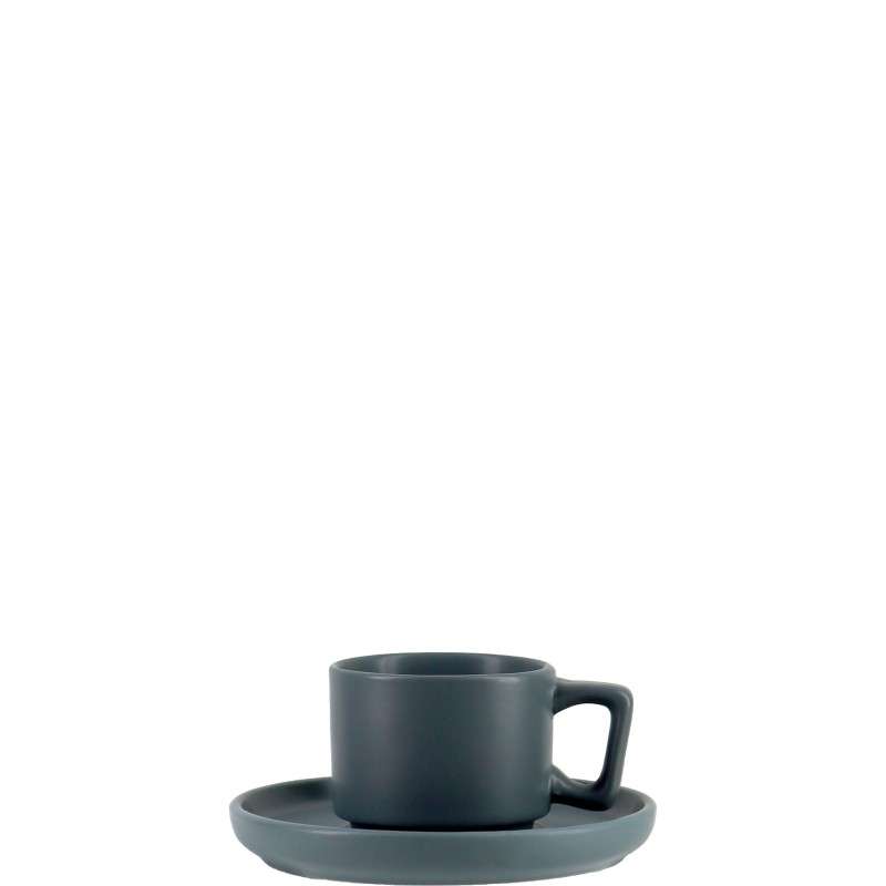 Minimalist Matte Grey Stoneware Set (2)