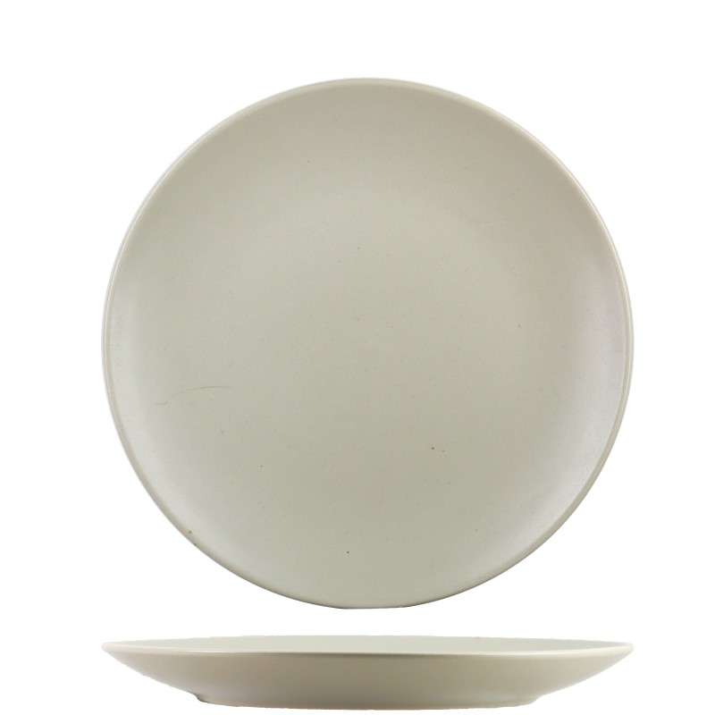 Practical matte glazed stoneware plates (4)