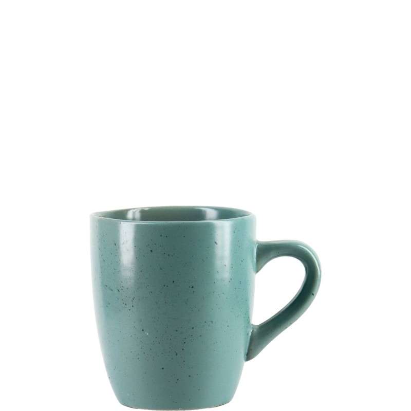 Teal‑Green Glazed Stoneware Set (2)