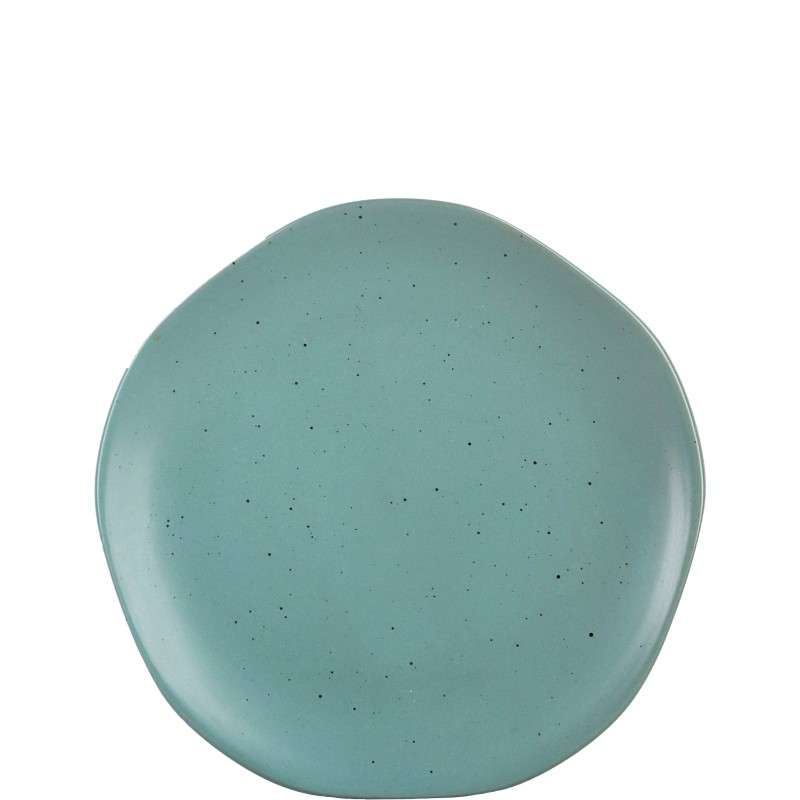 Teal‑Green Glazed Stoneware Set (5)