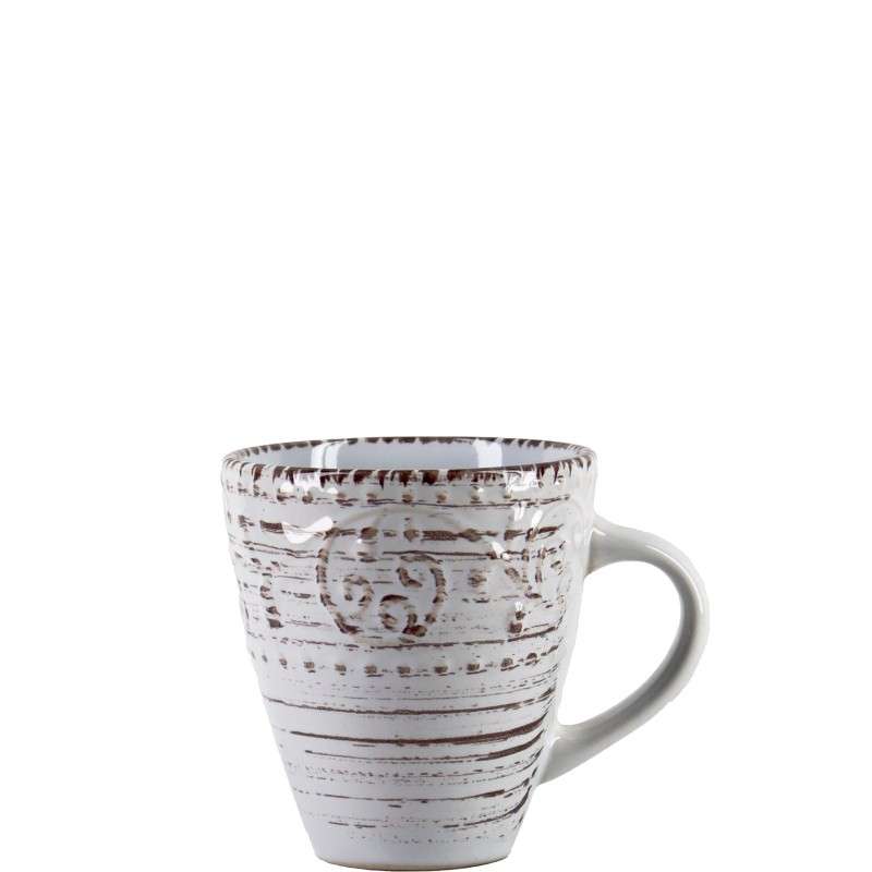 Vintage Brown Vein Embossed Stoneware Set (2)